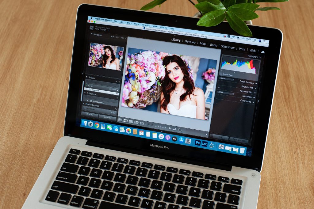 Lightroom tietokoneessa.